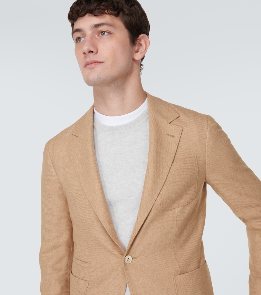 Wool, cashmere, and silk blazer