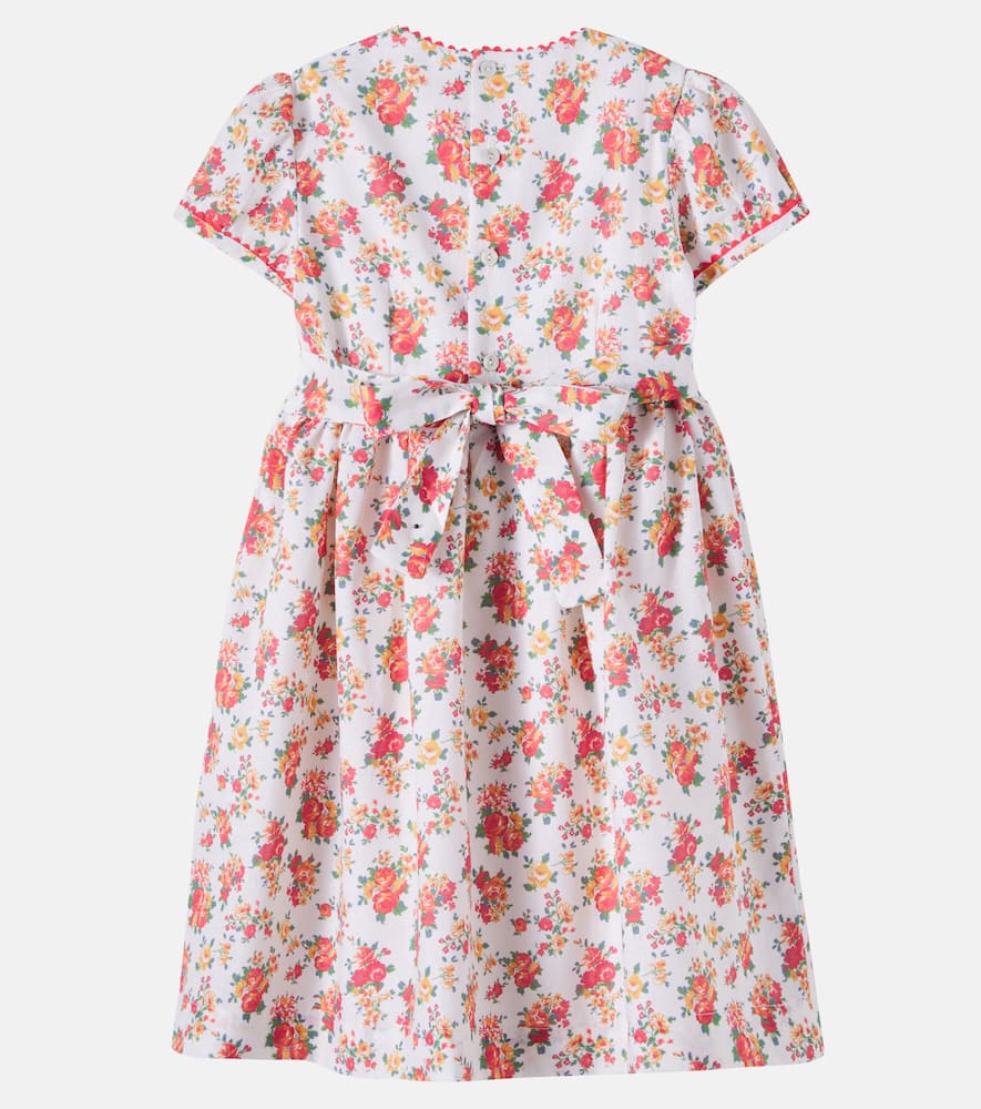 Soraya smocked linen and cotton dress