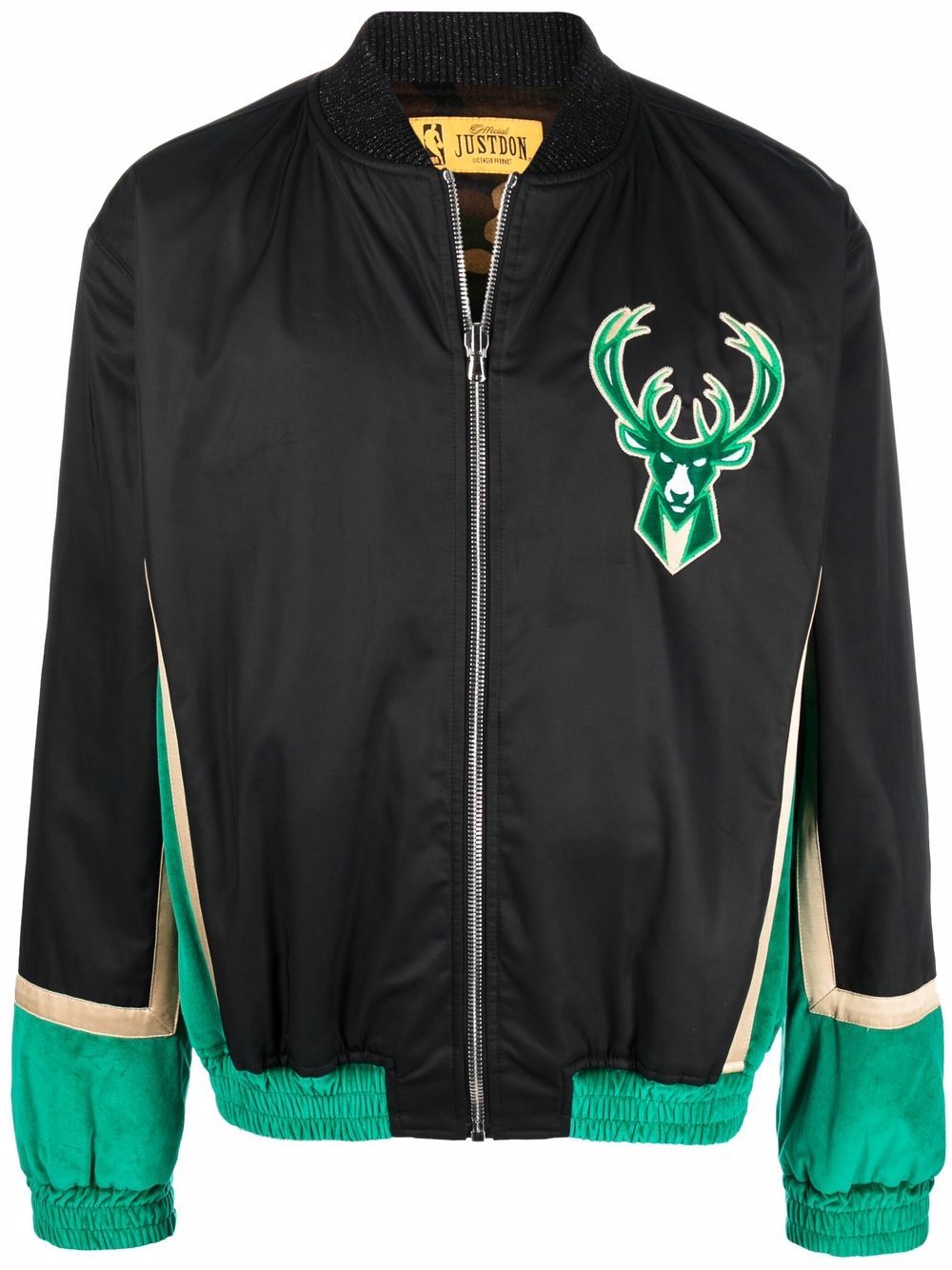 Colour-block reversible jacket - Black