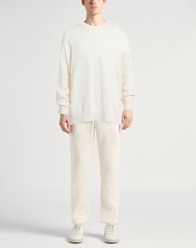 Roberto Collina Man Sweater Cream Size 42 Merino Wool, Cashmere