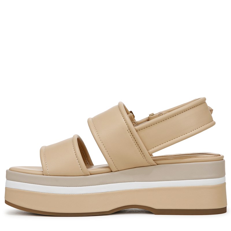Women's Piper Platform Slingback Sandals (Buff Beige Faux Leather)