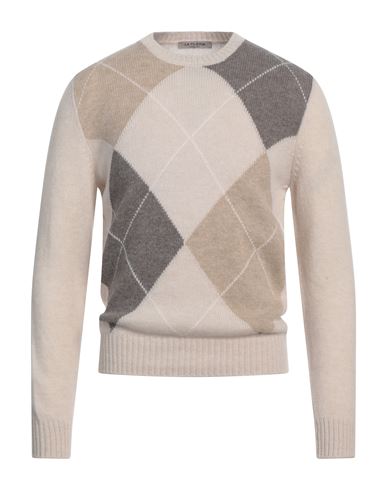 La Fileria Man Sweater Beige Size 38 Virgin Wool