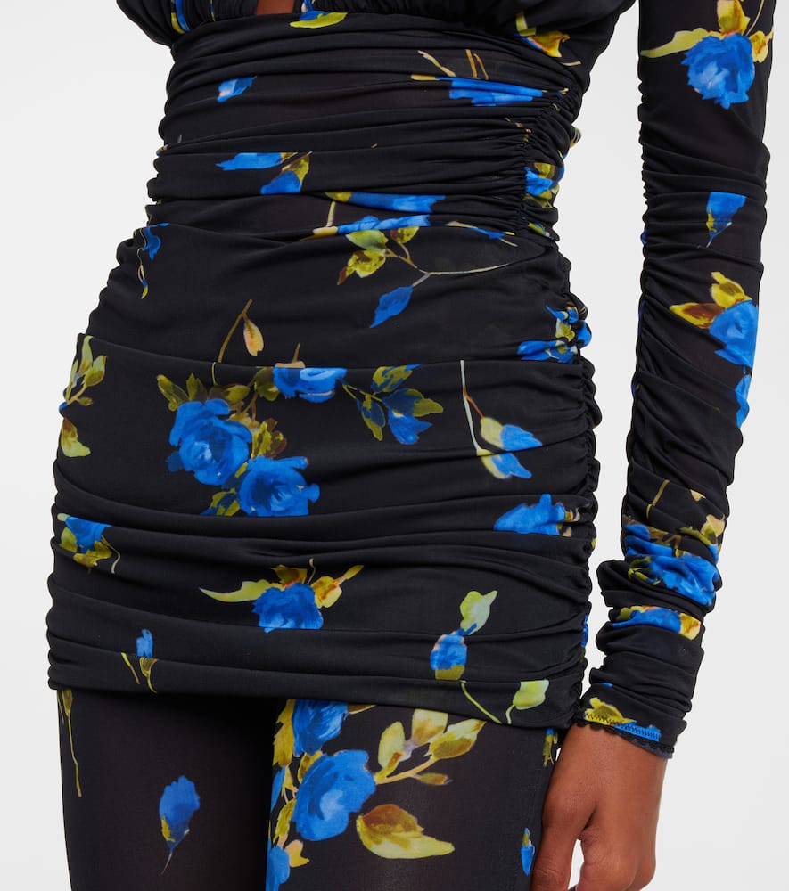 Floral jersey leggings