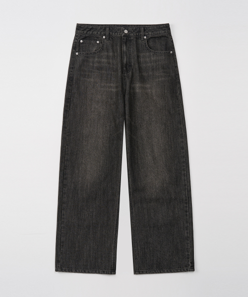 Vintage Washed Wide Denim Pants