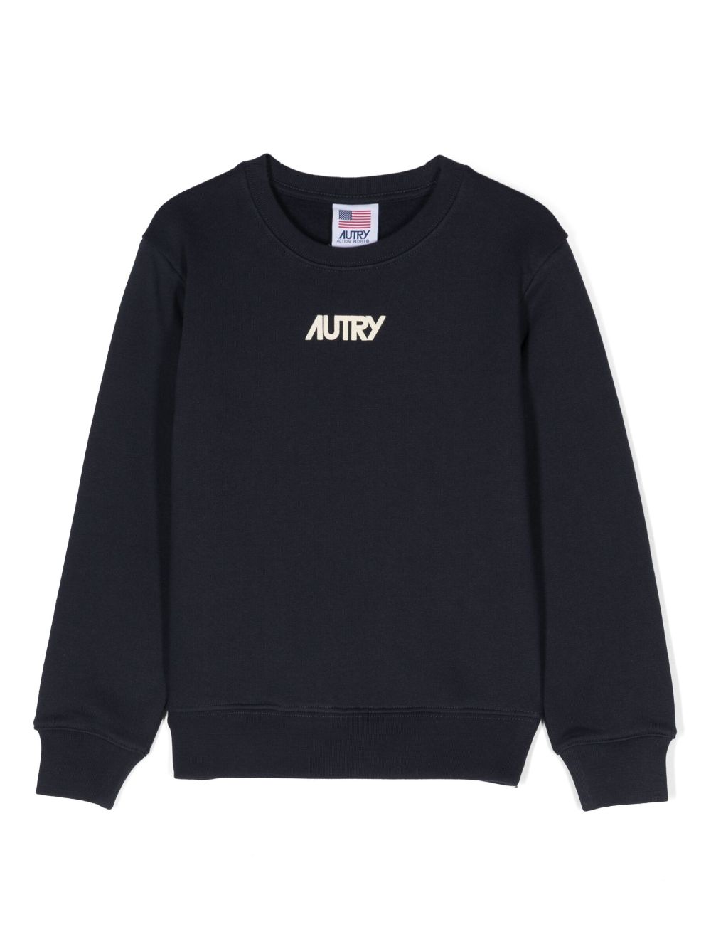 Logo-print cotton sweatshirt - Blue
