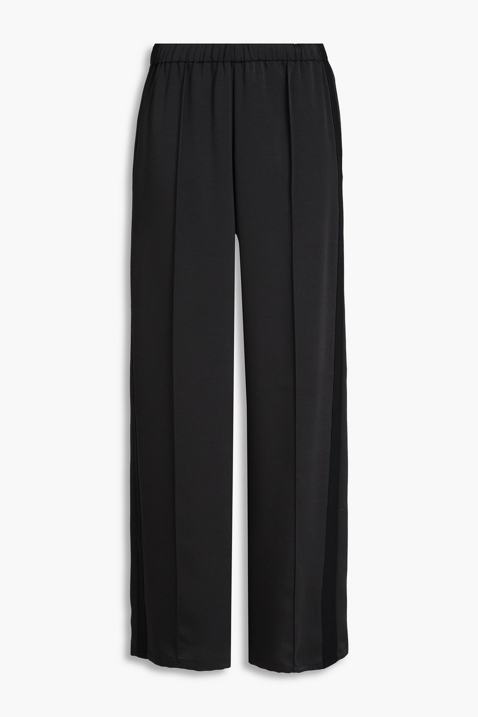 Satin wide-leg pants - Black - XL