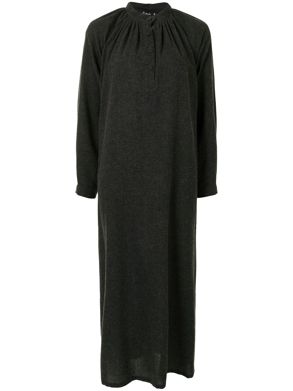 Mock-neck dress - Brown