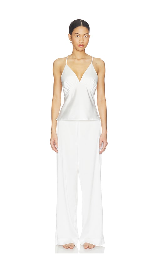 Homebodii Toulouse Cami Lounge Set in Ivory. - M also in L, S, XL/1X