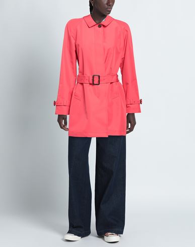 Sealup Woman Overcoat & Trench Coat Tomato red Size 4 Polyester
