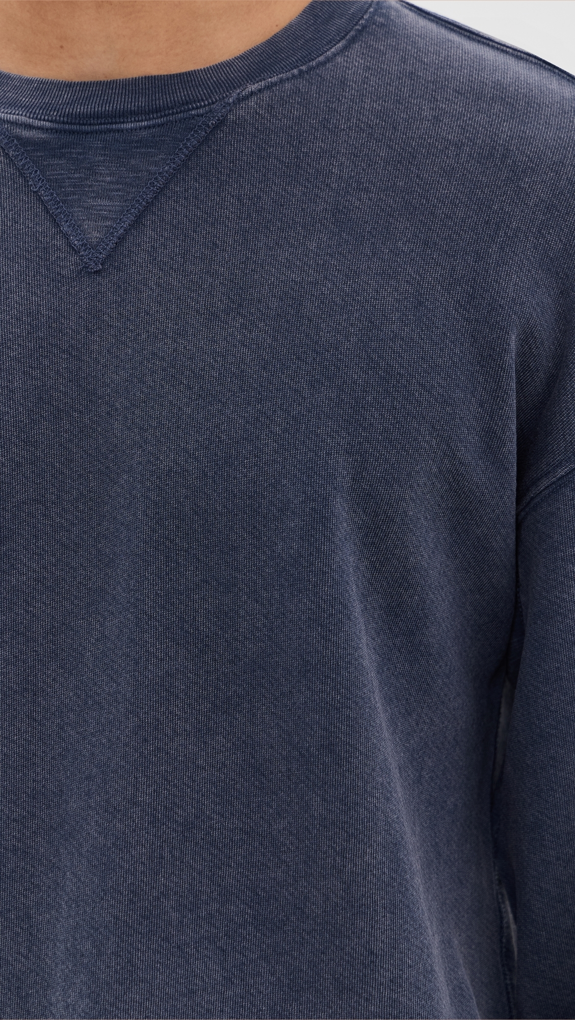 Alex Mill Marlon Sweatshirt In Light Weight Cotton Terry Dark Navy