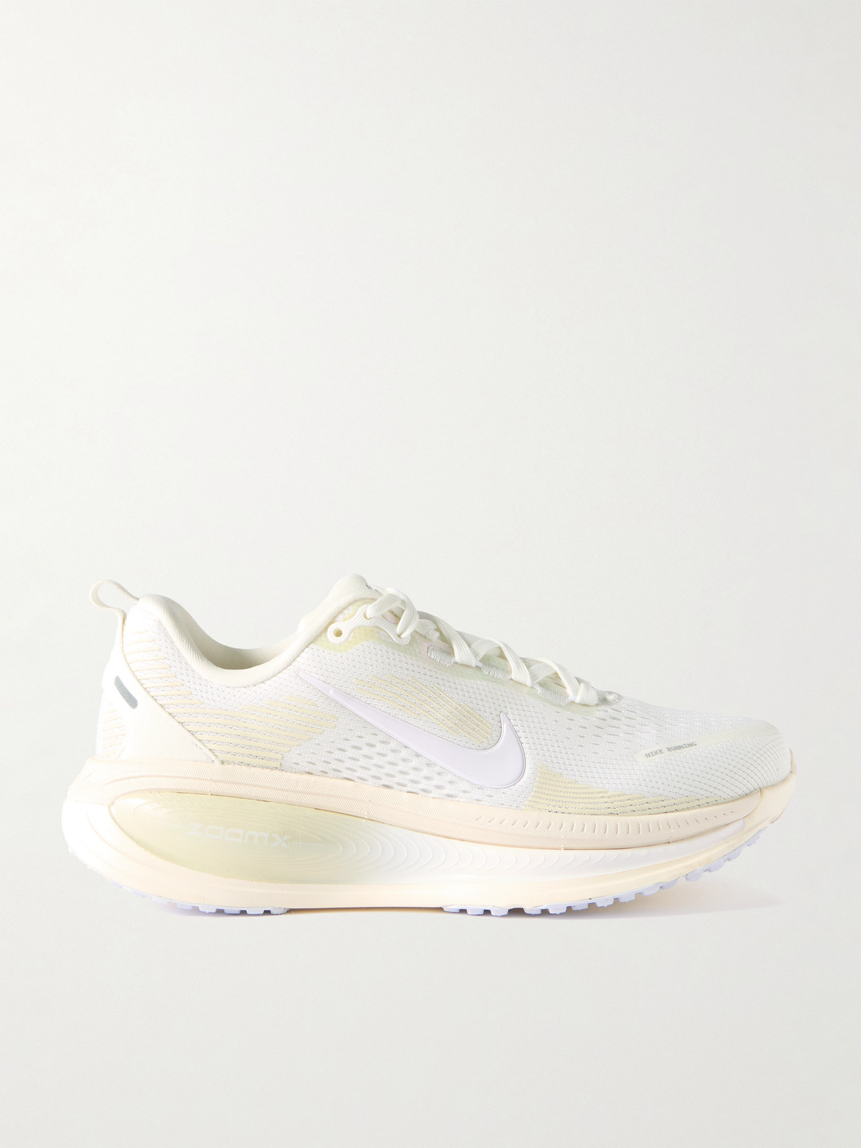 Vomero 18 Leather And Rubber-trimmed Mesh Sneakers - Off-white