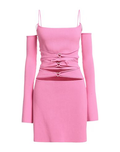 Woman Mini dress Pink Size M Viscose, Polyester