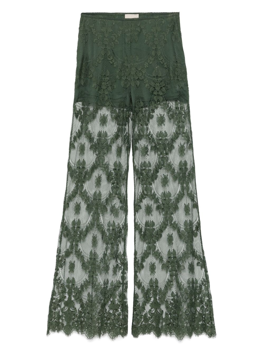 Silk trousers - Green