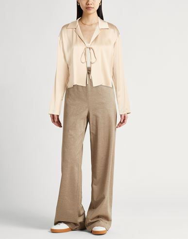 Chocolat Woman Shirt Cream Size 6 Acetate, Viscose