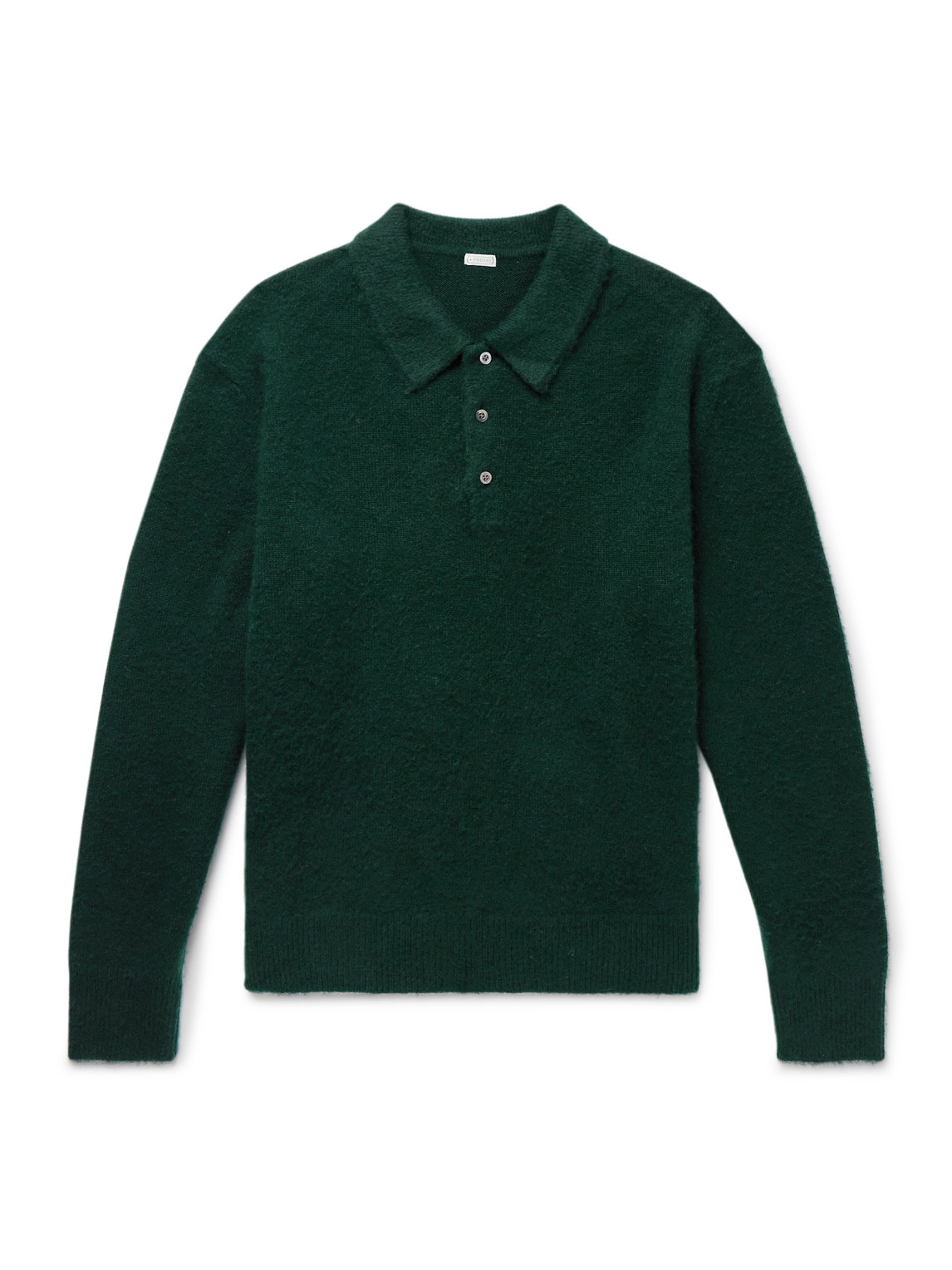 Brushed-Cashmere Polo Shirt