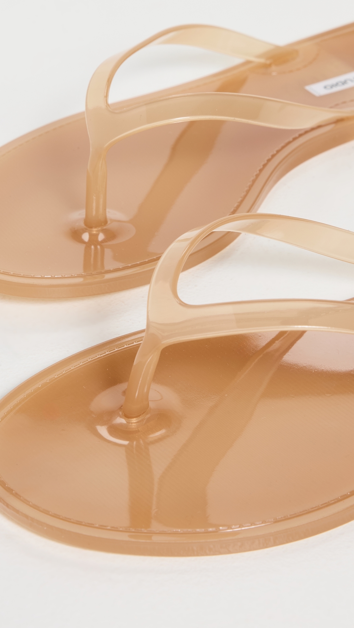 Crystal Jelly Flip Flops Terracotta