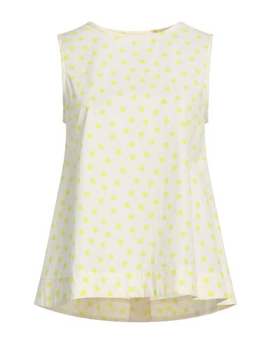 Woman Top Ivory Size 4 Cotton