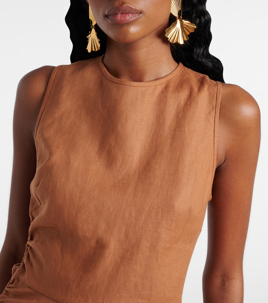 D'Orsay linen minidress