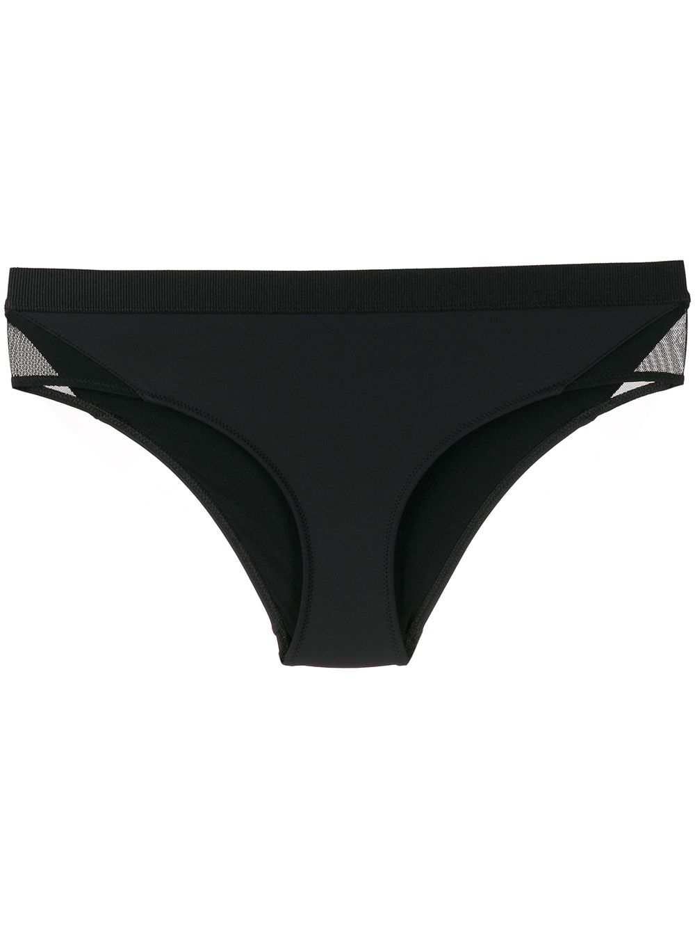 Sheer-panel bikini bottoms - Black