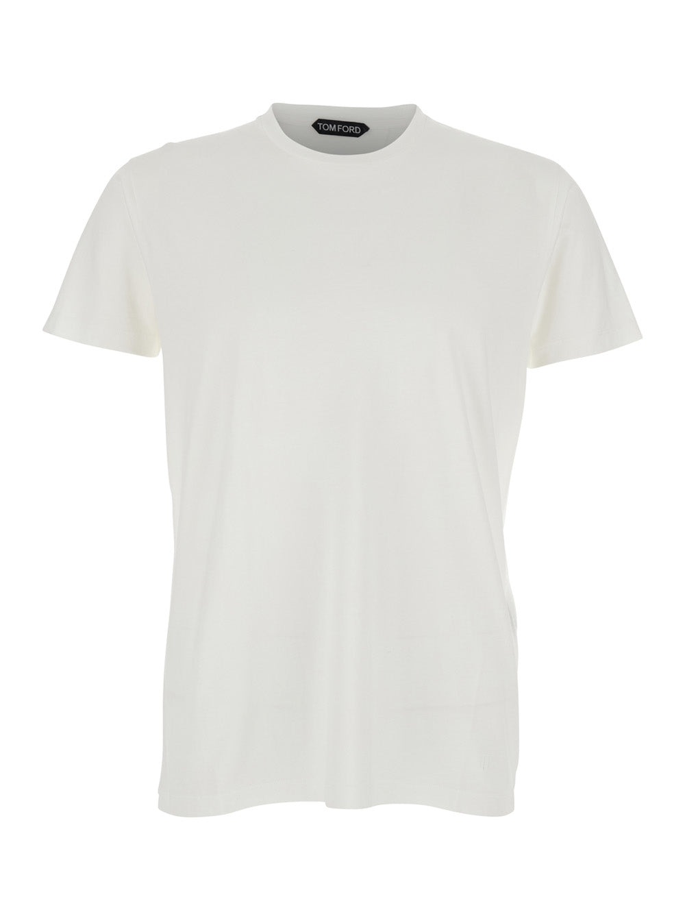 Cotton-Silk Blend T-shirt — White