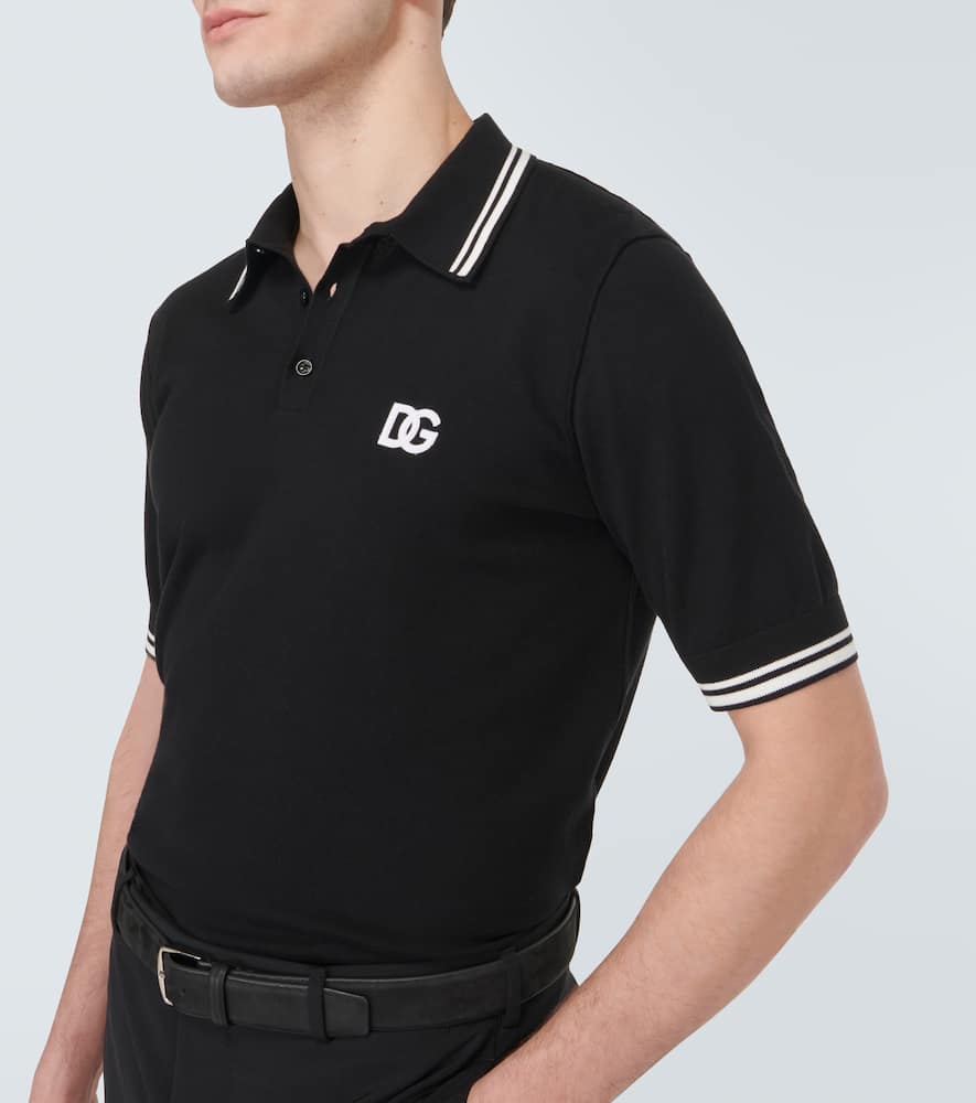 Logo cotton piqué polo shirt