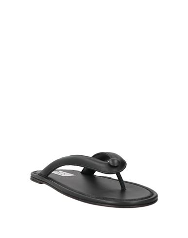 Woman Thong sandal Black Size 10 Leather