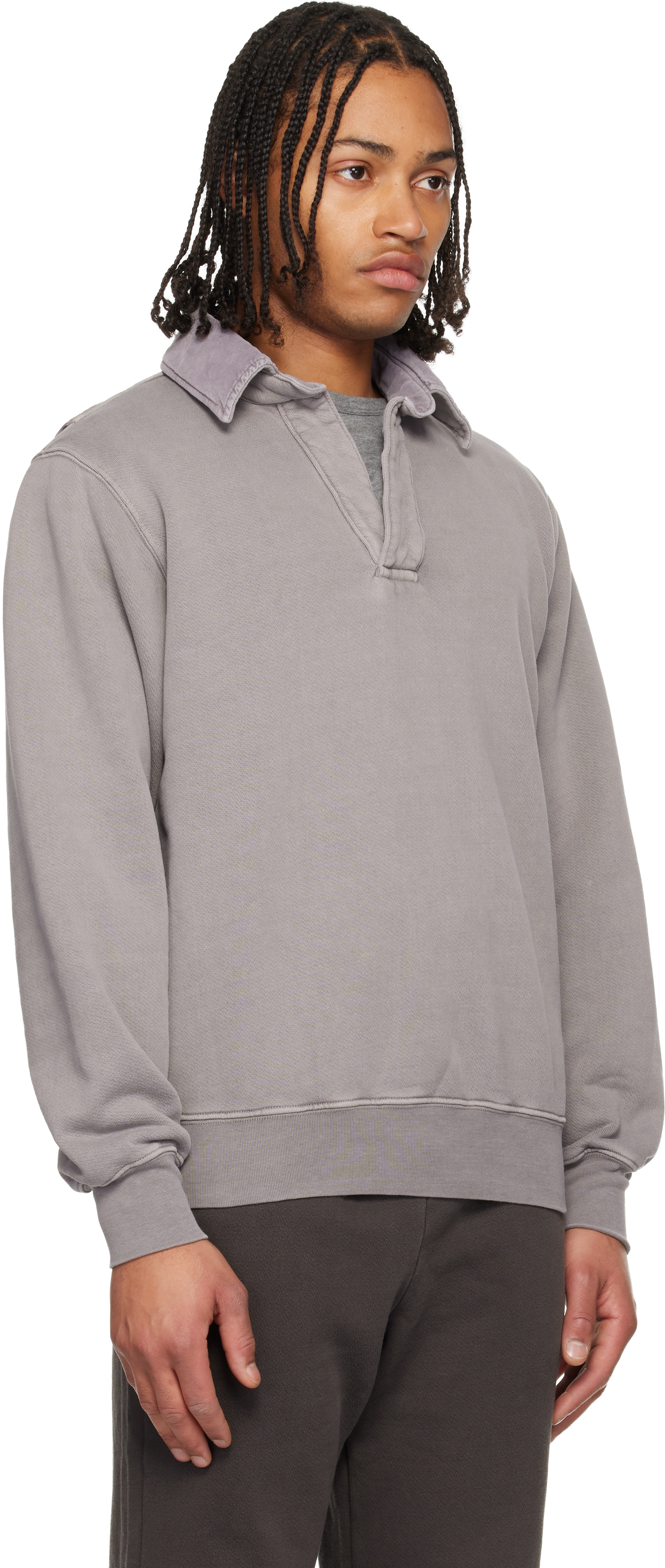 Gray Moto Back Polo