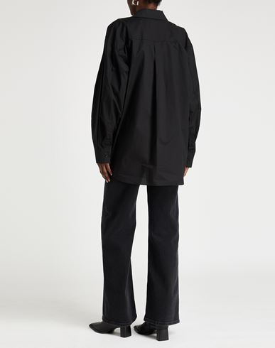 Woman Shirt Black Size 4 Cotton