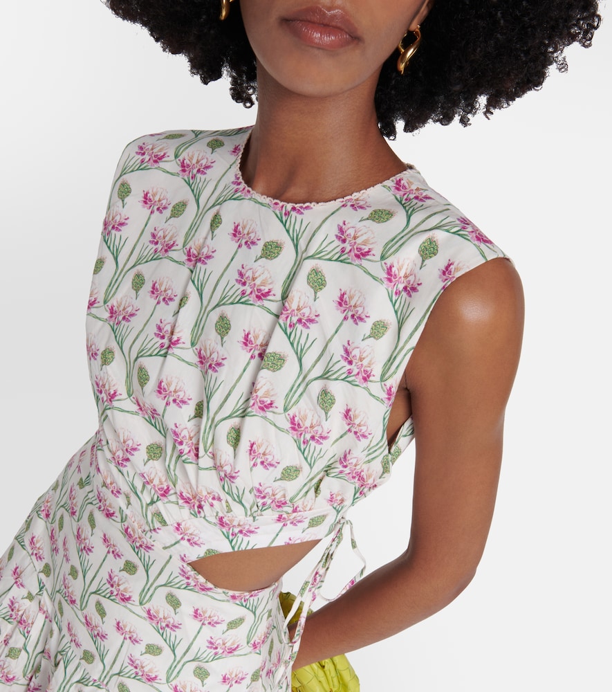 Otoño Trebol floral midi dress