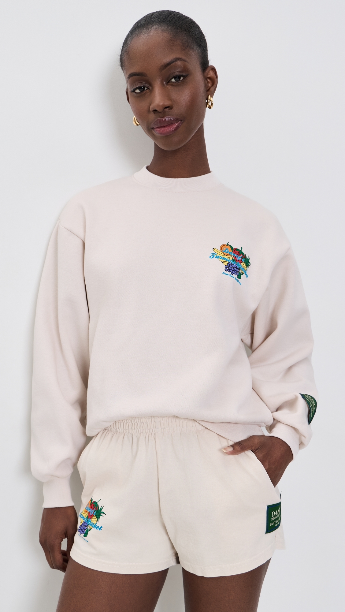 Farmers Market Crew Sweatshirt Cream