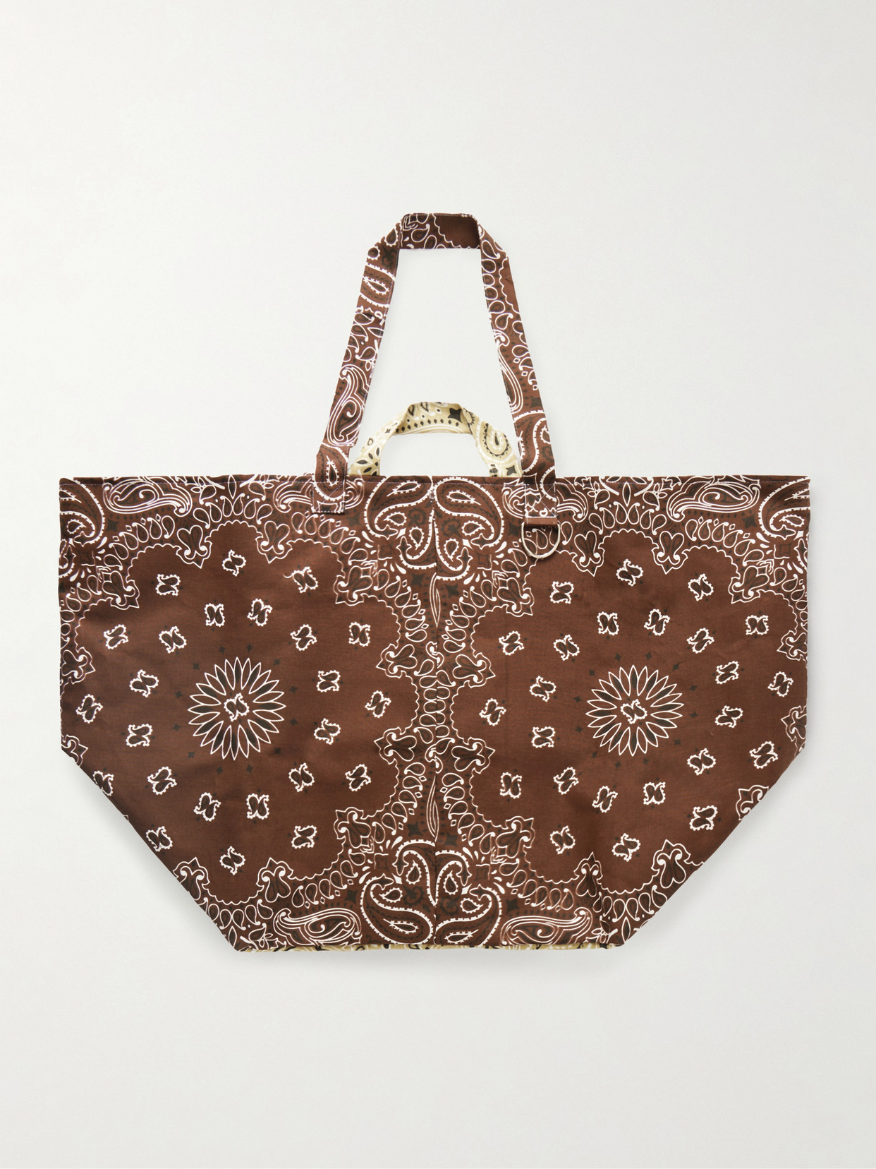 Bandana-print Cotton Tote - Brown