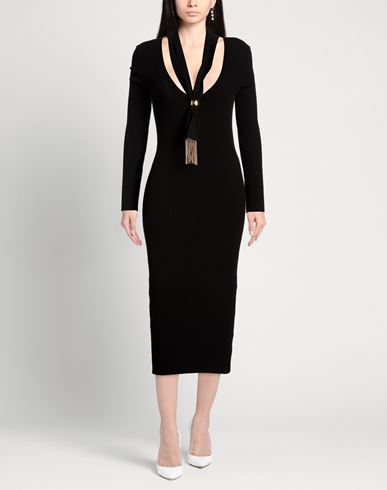 Woman Midi dress Black Size 10 Viscose, Polyester