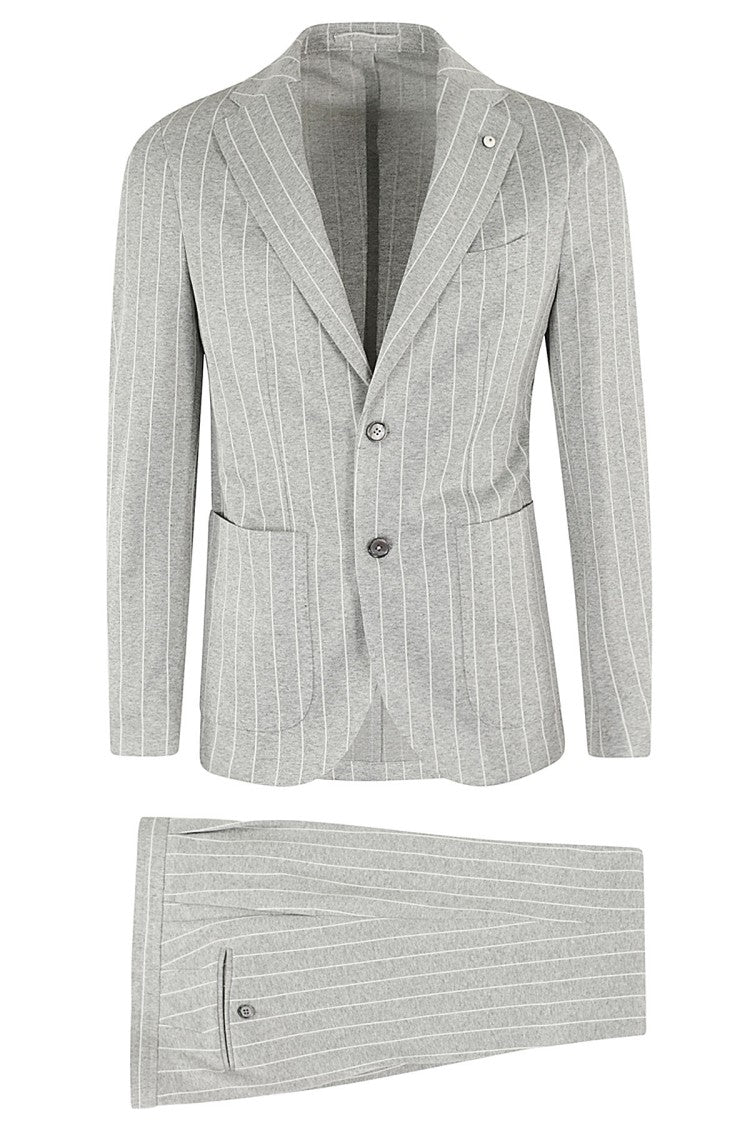 Pinstripe Suit With Structured Blazer