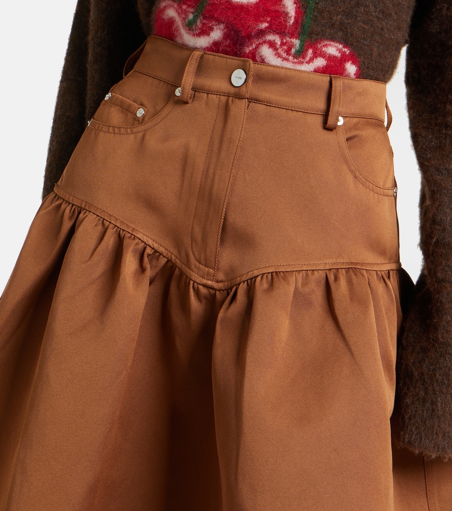 Peplum midi skirt