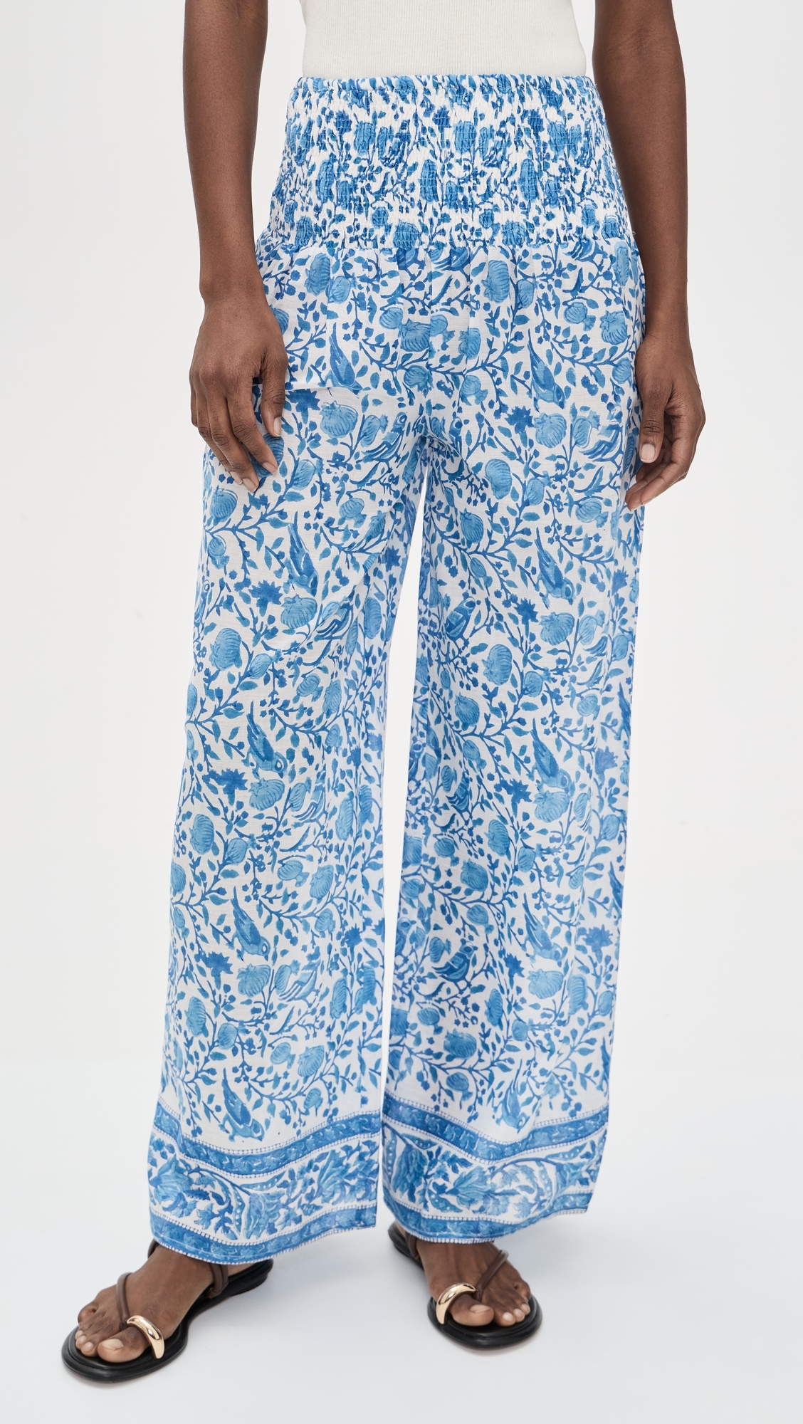 Beach Pants Blue White