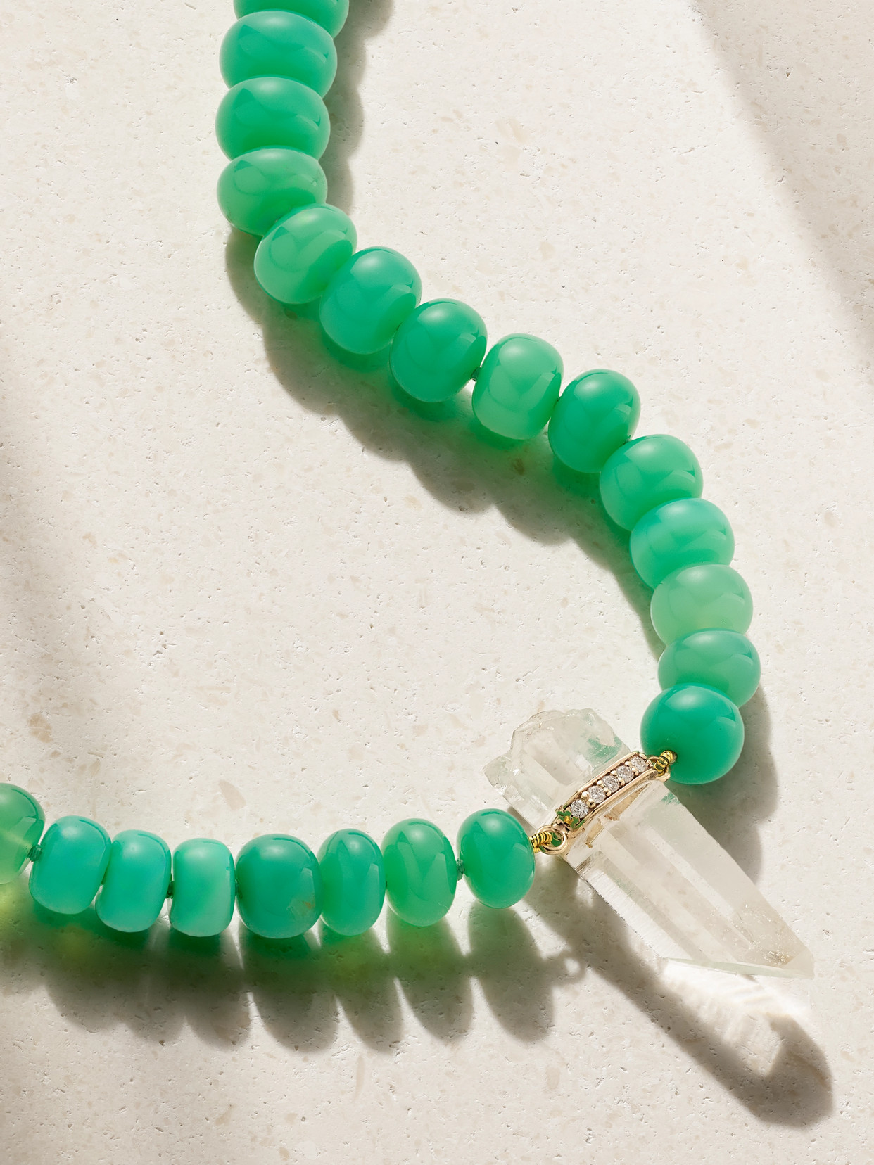 Gold Multi-stone Necklace - One size