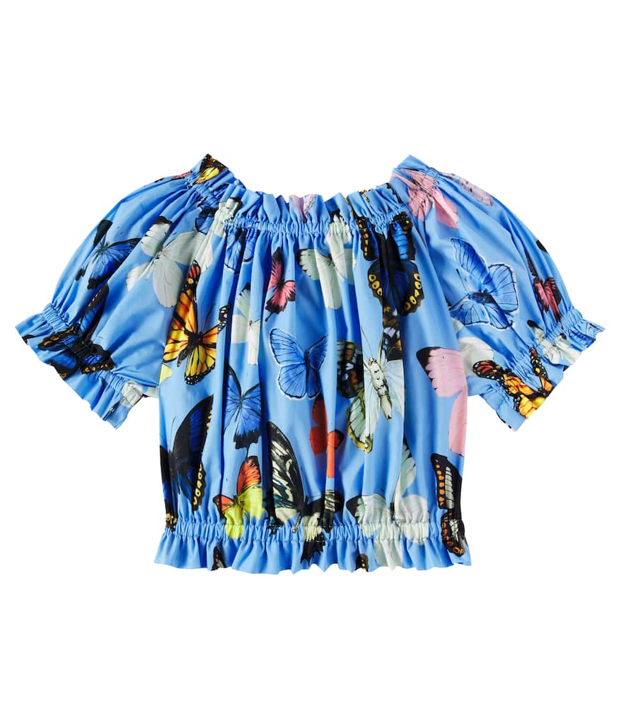Dolce & Gabbana Kids Printed cotton poplin top