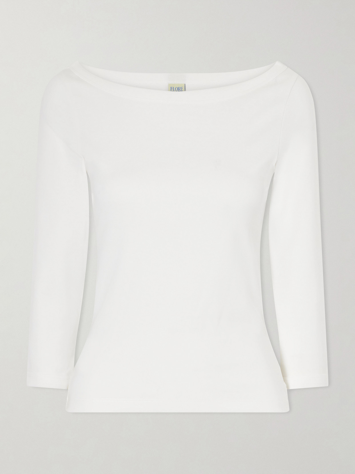 Steffi Ribbed Organic Cotton-jersey T-shirt - White