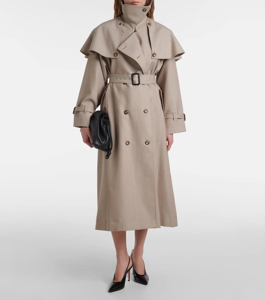 Billie virgin wool trench coat