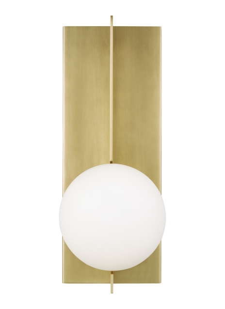 Aged Brass LED Wall Sconce from the Orbel Collection