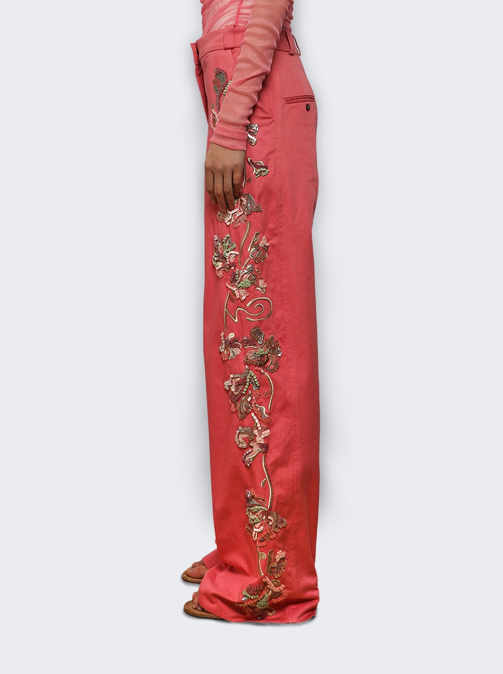 Duke Embellished Chino Pant Cerise Pink