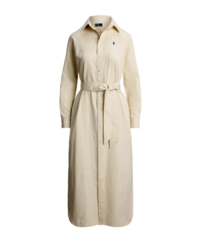 Belted shirt midi dress