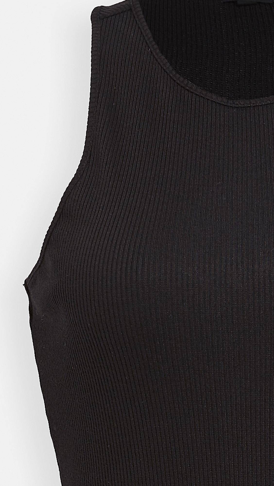 Rib Racer Tank Dress Black