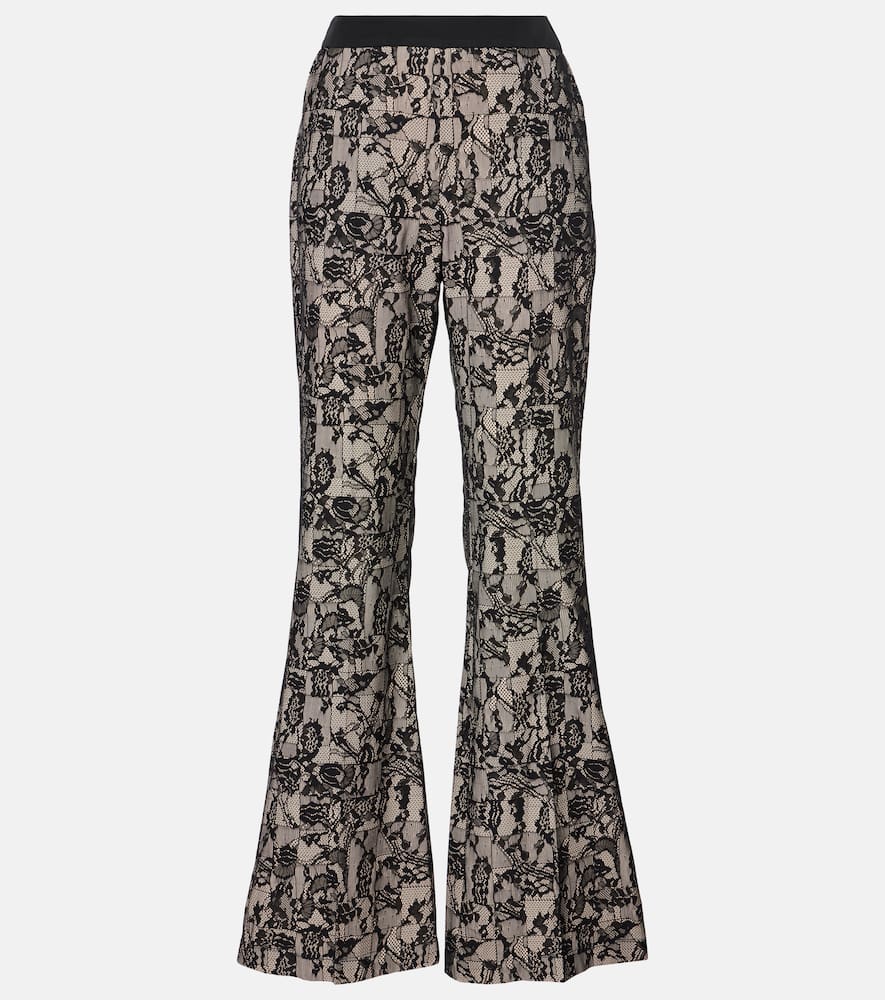 Tokyo patchwork lace flared pants