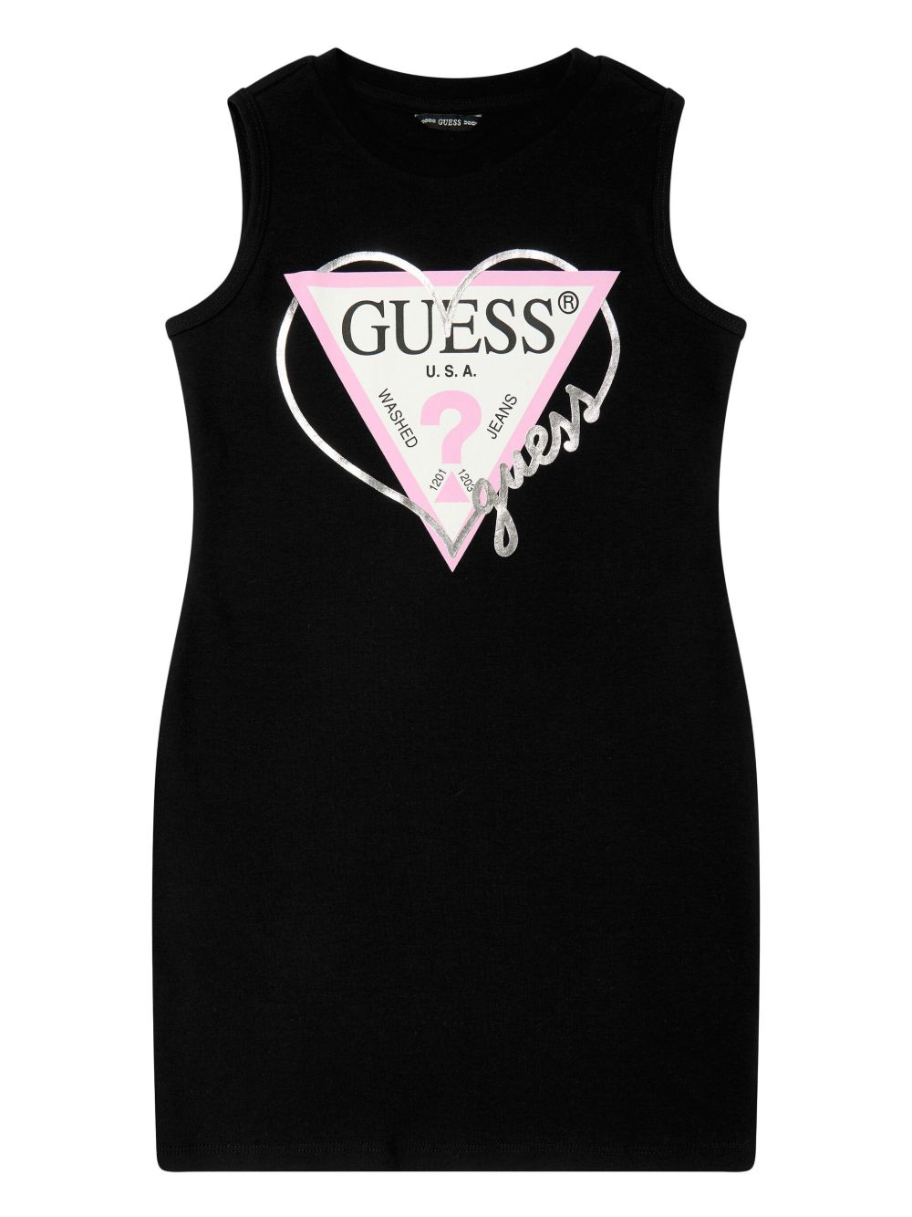 Guess kids logo-print dress - Black