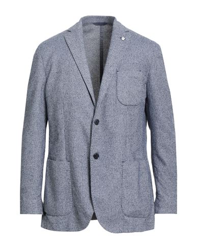 L. b.m. 1911 Man Blazer Bright blue Size 34 Cotton, Polyester, Polyamide