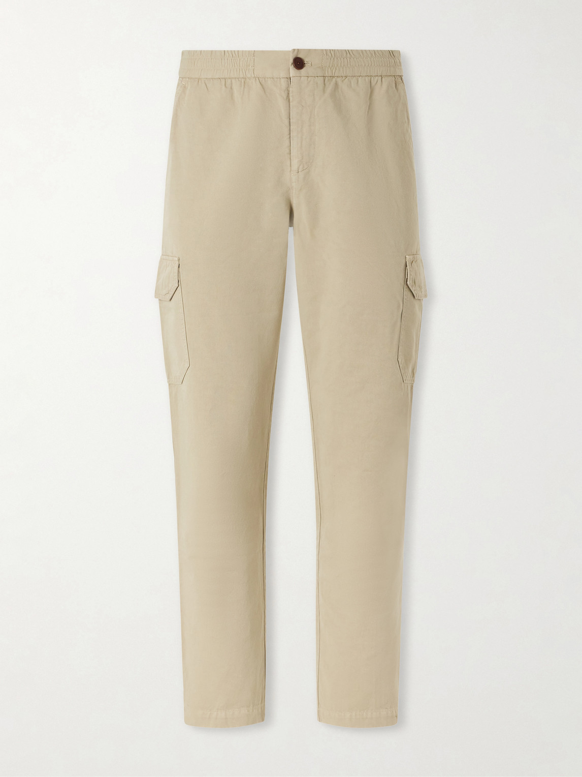 Tapered Cotton and Linen-Blend Trousers - Men - Neutrals