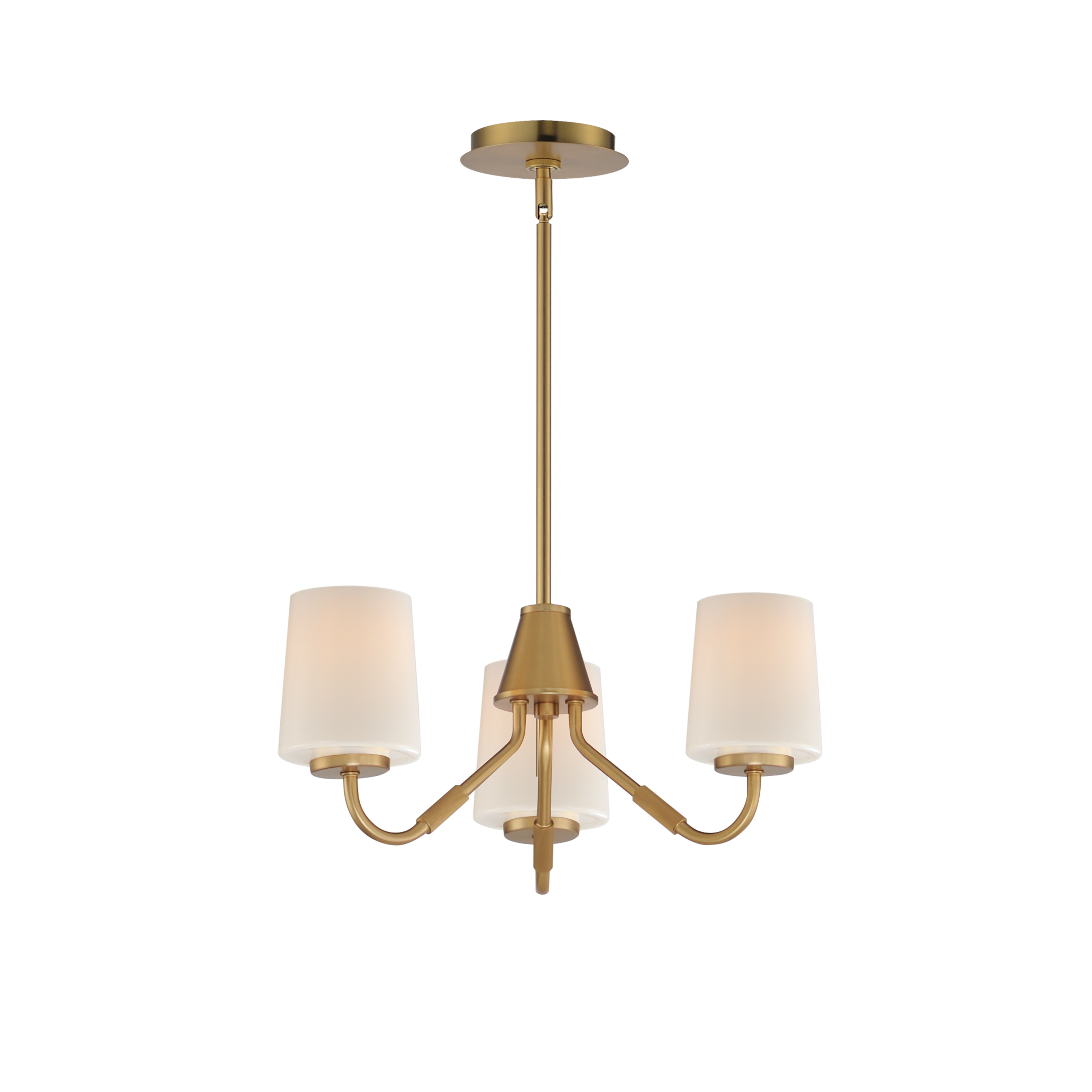Natural Aged Brass Chandelier from the Durham Collection
