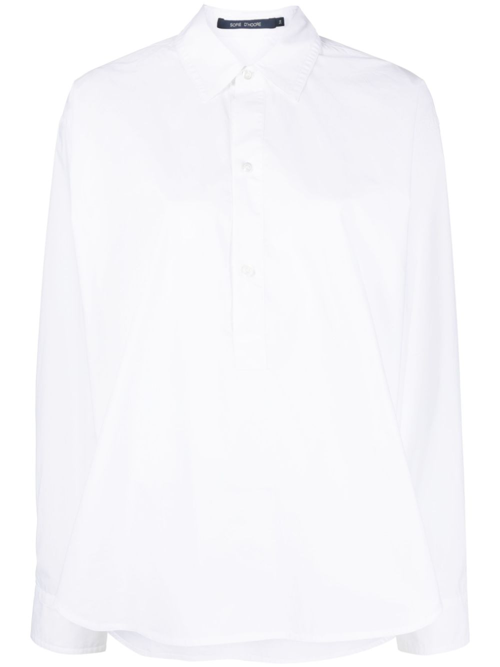 Long-sleeve cotton shirt - White