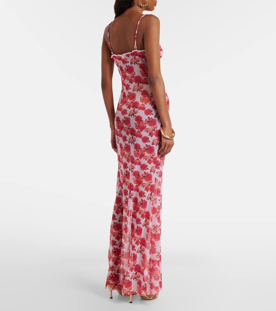 Solay floral lace-trimmed maxi dress